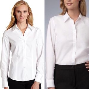 Jones New York Easy Care White Button Down Shirt
